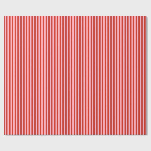 Red Pink Stripes Retro Cadeaupapier (Vlak)