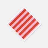 Red Pink Stripes Retro Servet (Hoek)