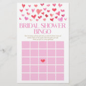 Red Pink Vrijgezellenfeest Bingo Vrijgezellenfeest Briefpapier (Voorkant)