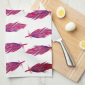 Red Pink Waterverf Veer Thee Towel Theedoek (Quarter Fold)