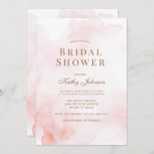 Red Pink Waterverf Wash Vrijgezellenfeest Kaart (Voorkant / Achterkant)