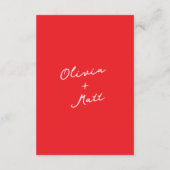 Red + Pink Wedding Details Enclosure Card Informatiekaartje (Achterkant)