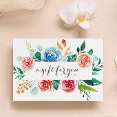 Red Pink White Floral Business Cadeaubon