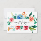 Red Pink White Floral Business Cadeaubon (Voorkant)