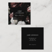 Red Pink White Floral Moody Visitekaartjes (Voorkant / Achterkant)