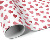 Red Pink White Hearts Love Cadeaupapier (Rol Hoek)