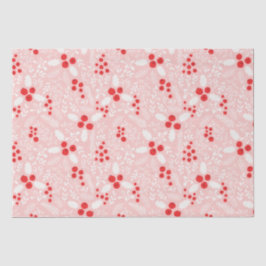 Red Pink White Holly Berries Mistletoe Kerstmis  Tissuepapier