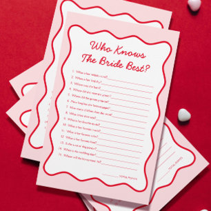 Red Pink Who Knows Bride Beste Vrijgezellenfeest S