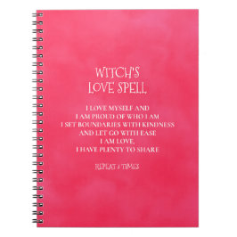 Red Pink Witch's Love Spell Boek Notitieboek