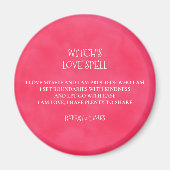 Red Pink Witch's Love Spell Magneet (Voorkant)