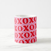 Red Pink XOXO Patroon Koffiemok (Center)