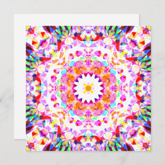 Red Pink Yellow kerstfeestjes Star Snowflake (Voorkant / Achterkant)