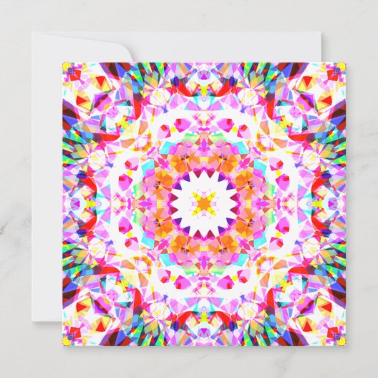 Red Pink Yellow kerstfeestjes Star Snowflake (Voorkant)