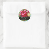 RED PINK YELLOW ROSES Dank u Ronde Sticker (Tas)