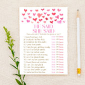 Red Pink zei dat ze zei dat Vrijgezellenfeest Game Briefpapier