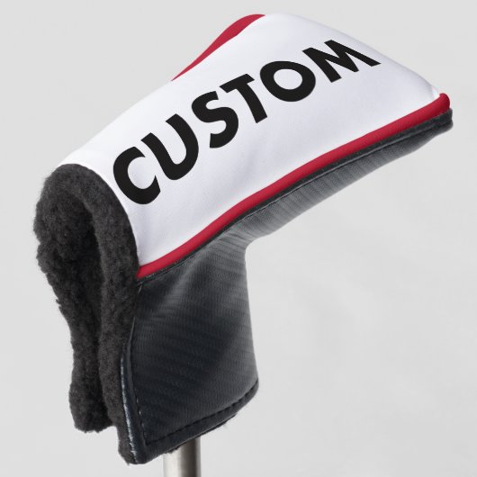RED Piping Custom Golf Putter Headcover Blank (3/4 voorkant)
