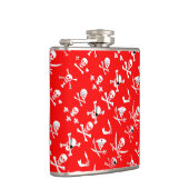 RED PIRATE BANNERS SKULL, CROSSED BOTTEN, SWOREN HEUPFLES (Rechts)