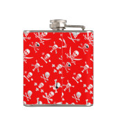 RED PIRATE BANNERS SKULL, CROSSED BOTTEN, SWOREN HEUPFLES (Achterkant)