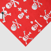 RED PIRATE BANNERS SKULL, CROSSED BOTTEN, SWOREN TISSUEPAPIER (Detail)