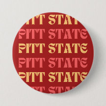 Red Pitt State Pitt State Game Day Button