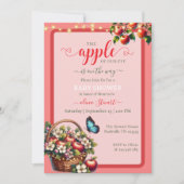Red Plaid Apple van mijn oog babyshower uitnodigin Kaart (Voorkant)