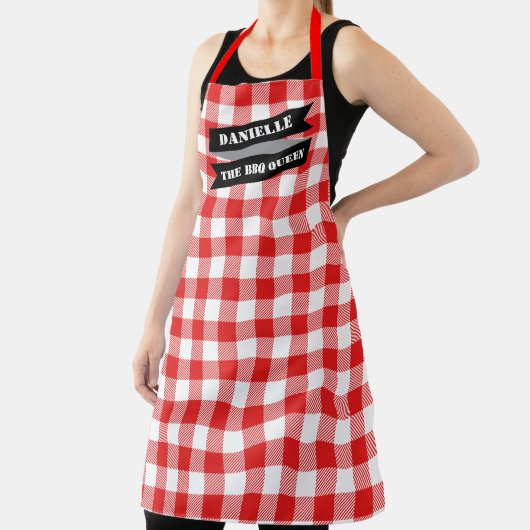 Red Plaid BBQ Schort (Insitu)