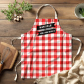 Red Plaid BBQ Schort