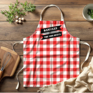 Red Plaid BBQ Schort