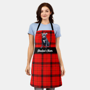 Red Plaid Bluenose Pit Bull Kerstman Kerstman Schort