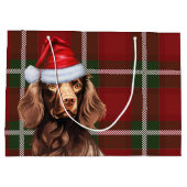 Red Plaid Boykin Spaniel Hondenliefhebber Vakantie Groot Cadeauzakje (Achterkant)