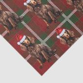 Red Plaid Boykin Spaniel Hondenliefhebber Vakantie Tissuepapier (Detail)
