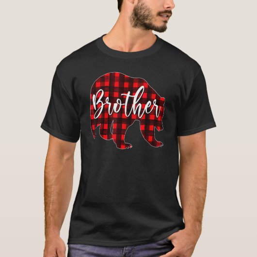 Red Plaid Brother Bear Matching Family Buffalo Chr T-shirt (Voorkant)