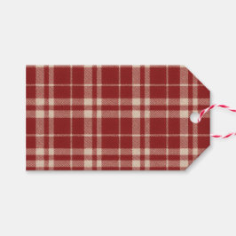 Red Plaid Cadeaulabel