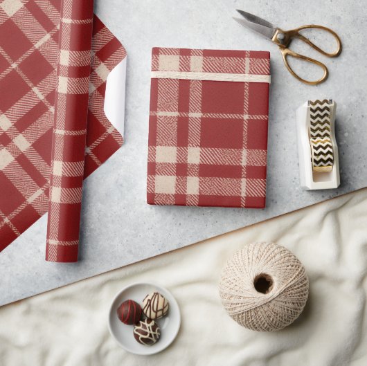 Red Plaid Cadeaupapier (Crafts)