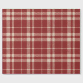 Red Plaid Cadeaupapier (Vlak)