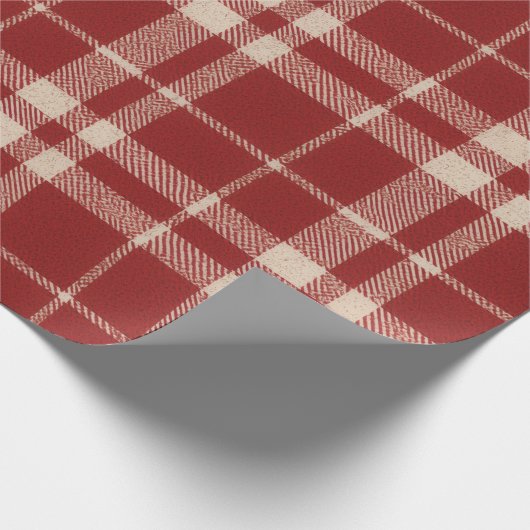 Red Plaid Cadeaupapier (Hoek)