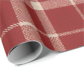 Red Plaid Cadeaupapier (Rol Hoek)
