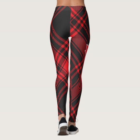 "Red Plaid Canada" Leggings voor vrouwen (Achterkant)