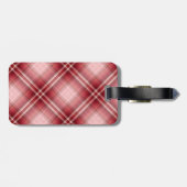 Red Plaid Cat Bagagelabel (Achterkant horizontaal)