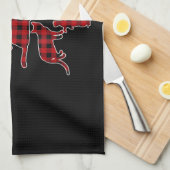 Red Plaid Cat Christmas Tree Pajamas Family Cat Xm Theedoek (Quarter Fold)