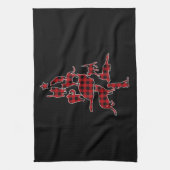 Red Plaid Cat Christmas Tree Pajamas Family Cat Xm Theedoek (Verticaal)