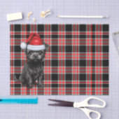 Red Plaid Christmas Affenpinscher Hond Vakantie Tissuepapier (Craft)