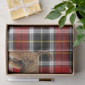 Red Plaid Christmas Airedale Terrier Hond Vakantie Tissuepapier (Geschenk)