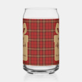 Red Plaid Christmas Festive Pattern - Blikvorm Glas (Links)