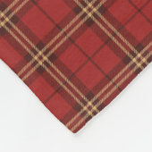 Red Plaid Christmas Festive Pattern -  Fleece Deken (Hoek)