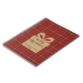 Red Plaid Christmas Festive Pattern -  Notitieboek (Linkerzijde)