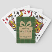 Red Plaid Christmas Festive Pattern -  Pokerkaarten (Achterkant)
