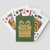 Red Plaid Christmas Festive Pattern -  Pokerkaarten (Achterkant)