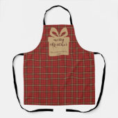 Red Plaid Christmas Festive Pattern - Schort (Voorkant)