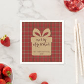 Red Plaid Christmas Festive Pattern - Servet (Insitu)